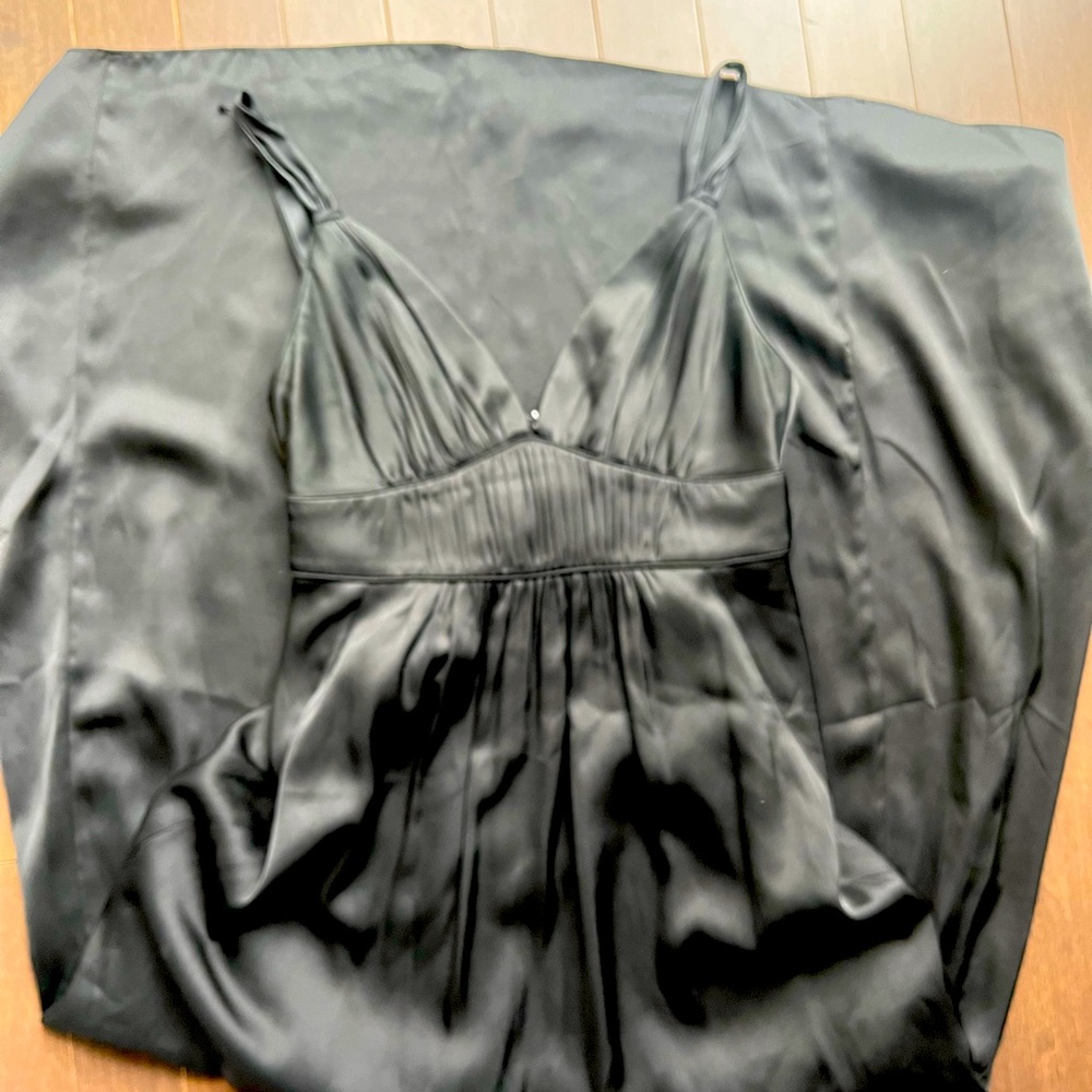 Banana Republic black maxi silk dress
